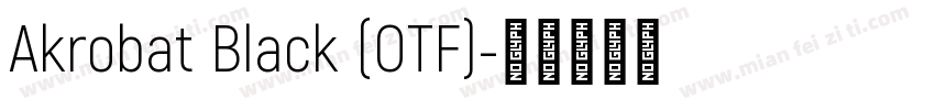 Akrobat Black (OTF)字体转换